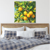 Zweigstelle Lemon Tree mit hellgelben Früchten Leinwanddruck (Insitu (Schlafzimmer))