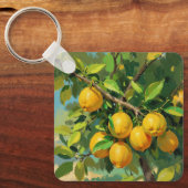 Zweigstelle Lemon Tree mit hellgelben Früchten Schlüsselanhänger (Vorderseite)