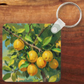 Zweigstelle Lemon Tree mit hellgelben Früchten Schlüsselanhänger (Rückseite)