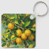 Zweigstelle Lemon Tree mit hellgelben Früchten Schlüsselanhänger (Rückseite)