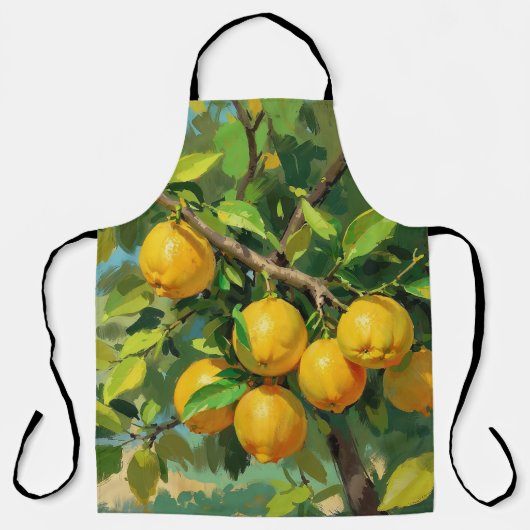 Zweigstelle Lemon Tree mit hellgelben Früchten Schürze (Vorderseite)
