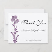 Zweigstelle lila Wilde Blume Hochzeit Dankeschön K Dankeskarte (Vorderseite)