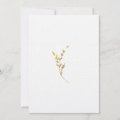 Zweigstelle Minimalistisch White and Gold Moderne  Einladung (Rückseite)