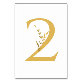 Zweigstelle Minimalistisch White and Gold Moderne Tischnummer