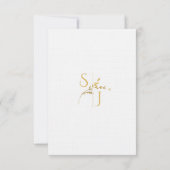 Zweigstelle Minimalistische Blätter zur Hochzeit v RSVP Karte (Rückseite)