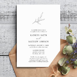 Zweigstelle Minimalistische Olivenbäume Moderne Pa Einladung