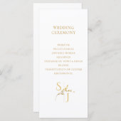 Zweigstelle Minimalistisches White and Gold Weddin (Vorne/Hinten)