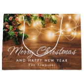 Zweigstelle Mistletoe Rustikaler Weihnachtsurlaub Große Geschenktüte (Vorderseite)