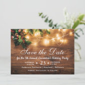 Zweigstelle Mistletoe Rustikales Weihnachtsfest Pa Einladung (Stehend Vorderseite)