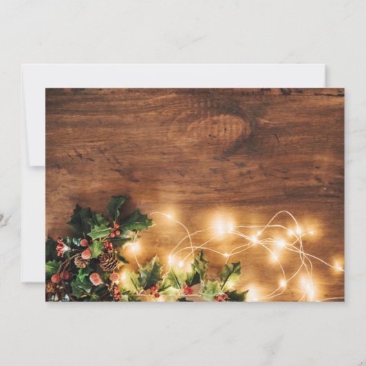 Zweigstelle Mistletoe Rustikales Weihnachtsfest Pa Einladung (Rückseite)