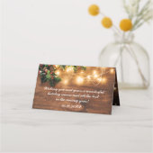 Zweigstelle Mistletoe Rustikales Weihnachtsfest Pa Platzkarte (Rückseite)