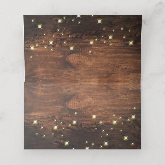 Zweigstelle Mistletoe Rustikales Weihnachtsfest Pa Platzkarte (Innenseite Aufgefaltet)