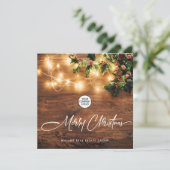 Zweigstelle Mistletoe Rustikales Weihnachtswald Feiertagskarte (Stehend Vorderseite)