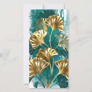 Zweigstelle mit goldenen Blätter Ginko Biloba