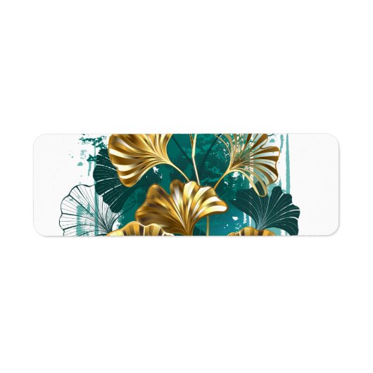 Zweigstelle mit goldenen Blätter Ginko Biloba (Vorne)