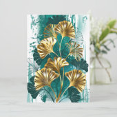 Zweigstelle mit goldenen Blätter Ginko Biloba Ankündigung (Stehend Vorderseite)