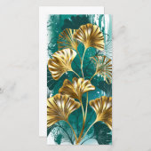 Zweigstelle mit goldenen Blätter Ginko Biloba Ankündigung (Vorne/Hinten)