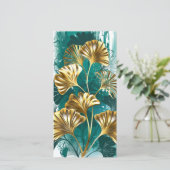 Zweigstelle mit goldenen Blätter Ginko Biloba Ankündigung (Stehend Vorderseite)