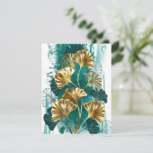 Zweigstelle mit goldenen Blätter Ginko Biloba Ankündigung (Stehend Vorderseite)