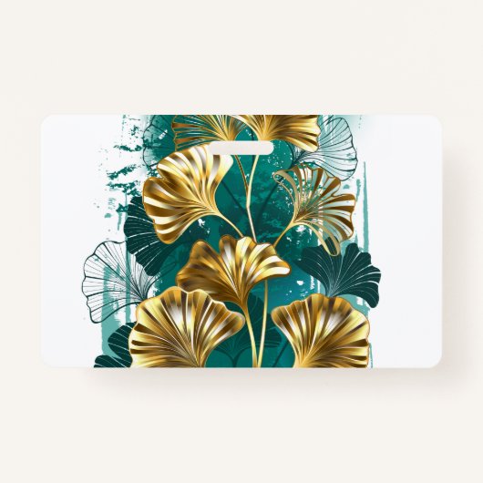 Zweigstelle mit goldenen Blätter Ginko Biloba Ausweis (Vorderseite)