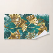 Zweigstelle mit goldenen Blätter Ginko Biloba Badhandtuch Set (Handtuch)