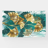 Zweigstelle mit goldenen Blätter Ginko Biloba Banner (Horizontal)