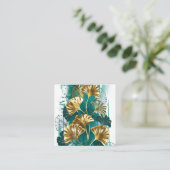 Zweigstelle mit goldenen Blätter Ginko Biloba Begleitkarte (Stehend Vorderseite)