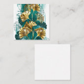 Zweigstelle mit goldenen Blätter Ginko Biloba Begleitkarte (Vorne/Hinten)