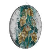 Zweigstelle mit goldenen Blätter Ginko Biloba Dartscheibe (Vorderseite Links)