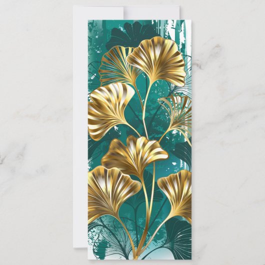 Zweigstelle mit goldenen Blätter Ginko Biloba Einladung (Vorderseite)