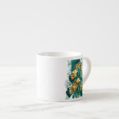 Zweigstelle mit goldenen Blätter Ginko Biloba Espressotasse (Vorderseite Rechts)