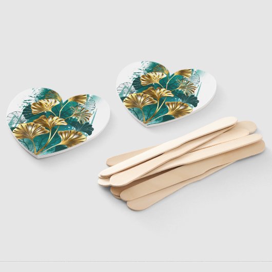 Zweigstelle mit goldenen Blätter Ginko Biloba Fächer (Non-assembled)