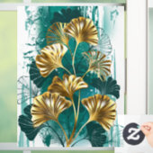 Zweigstelle mit goldenen Blätter Ginko Biloba Fensteraufkleber (Zuhause)