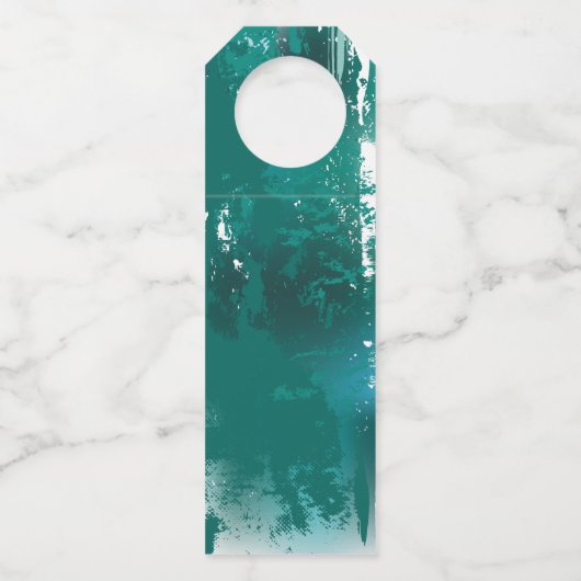 Zweigstelle mit goldenen Blätter Ginko Biloba Flaschenanhänger (Rückseite)