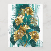Zweigstelle mit goldenen Blätter Ginko Biloba Flyer (Vorne)