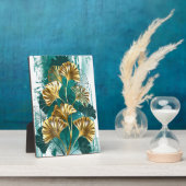 Zweigstelle mit goldenen Blätter Ginko Biloba Fotoplatte (Seite)