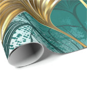 Zweigstelle mit goldenen Blätter Ginko Biloba Geschenkpapier (Rolleneckpunkt)