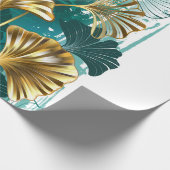 Zweigstelle mit goldenen Blätter Ginko Biloba Geschenkpapier (Ecke)