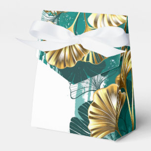 Zweigstelle mit goldenen Blätter Ginko Biloba Geschenkschachtel