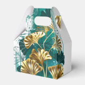 Zweigstelle mit goldenen Blätter Ginko Biloba Geschenkschachtel (Rückseite)