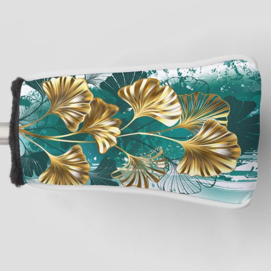 Zweigstelle mit goldenen Blätter Ginko Biloba Golf Headcover (Vorderseite)