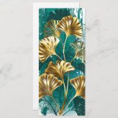 Zweigstelle mit goldenen Blätter Ginko Biloba Hinweiskarte (Vorne/Hinten)