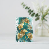 Zweigstelle mit goldenen Blätter Ginko Biloba Hinweiskarte (Stehend Vorderseite)