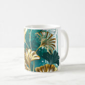 Zweigstelle mit goldenen Blätter Ginko Biloba Kaffeetasse (VorderseiteRechts)