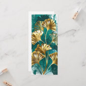 Zweigstelle mit goldenen Blätter Ginko Biloba Karte (Vorderseite/Rückseite Beispiel)