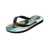 Zweigstelle mit goldenen Blätter Ginko Biloba Kinderbadesandalen (Schrägansicht)