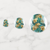 Zweigstelle mit goldenen Blätter Ginko Biloba Konfetti (Vorderseiten)