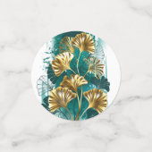 Zweigstelle mit goldenen Blätter Ginko Biloba Konfetti (Klein Vorderseite)