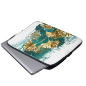 Zweigstelle mit goldenen Blätter Ginko Biloba Laptopschutzhülle (Vorne Knopf)