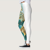 Zweigstelle mit goldenen Blätter Ginko Biloba Leggings (Links)